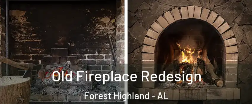 Old Fireplace Redesign Forest Highland - AL
