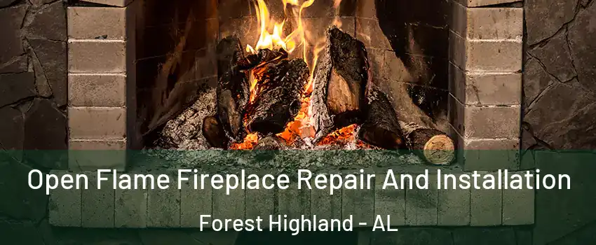 Open Flame Fireplace Repair And Installation Forest Highland - AL